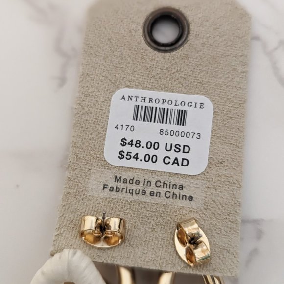 Anthropologie Triple Marquise Drop Earrings - Picture 5 of 6